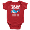 Image of VnSupertramp Baby Brother Sister Shark Personalized Name Onesie Birthday Gift-D8