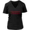 Image of VnSupertramp Teaching Things Teacher Women V-Neck T-Shirt Plus Size XL-4XL For Stranger Things Fans - Back To School Appreciation Gift