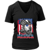 Image of VnSupertramp 4th Of July Benjamin Franklin Graphic Funny Women V-Neck T-Shirt Plus Size XL-4XL Merica Patriotic Gift - D2
