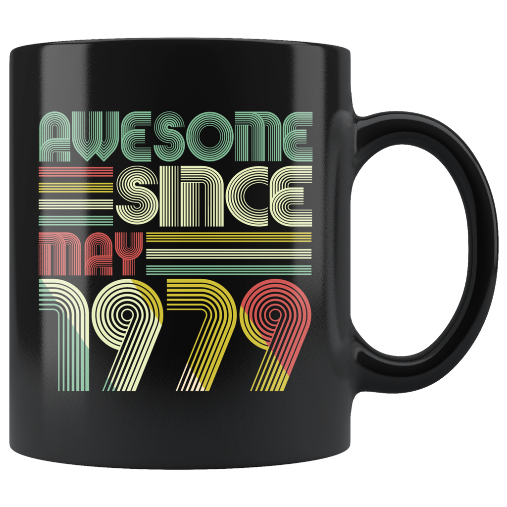 VnSupertramp Vintage April May June July 40th Birthday 1979 Personalized Black Coffee Mug 11oz