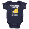 Image of VnSupertramp Baby Brother Sister Shark Personalized Name Onesie Birthday Gift-D4