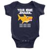 Image of VnSupertramp Baby Brother Sister Shark Personalized Name Onesie Birthday Gift-D3