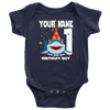 Image of Official VnSupertramp Baby Shark Doo Doo Doo Personalized Name and Age Onesie Birthday Party Gift for Kids - D3
