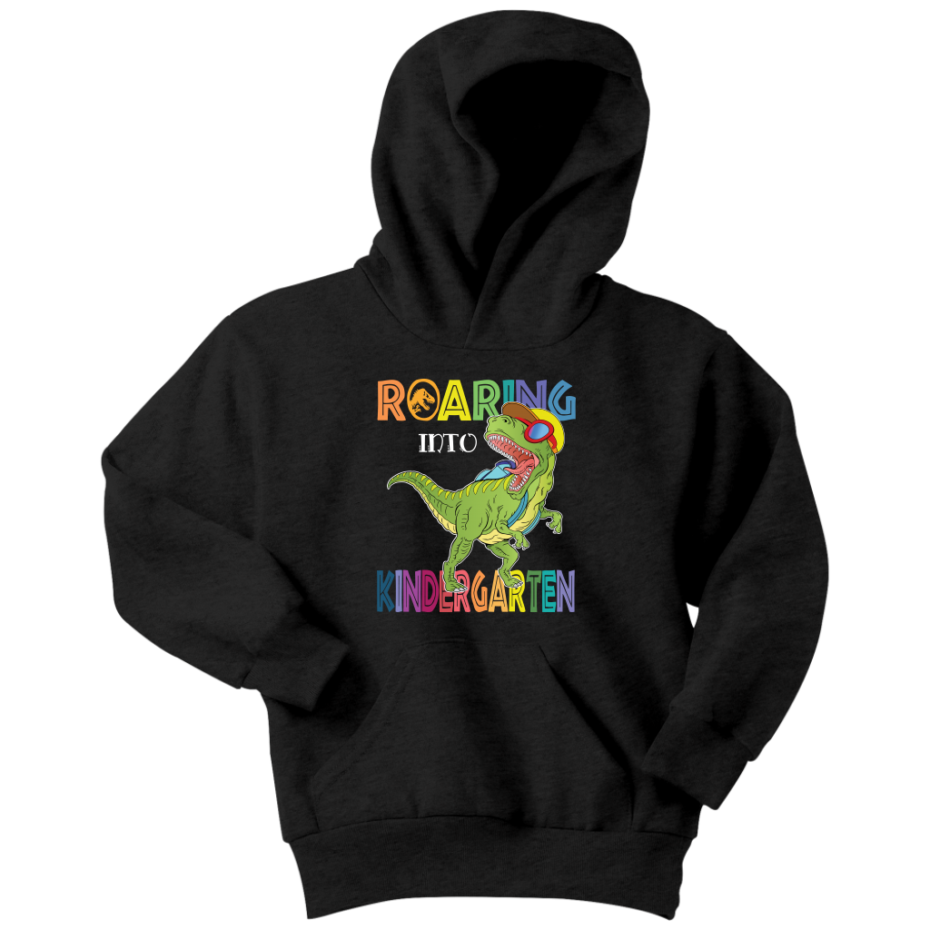 VnSupertramp Roaring Kindergarten Dinosaur T-Rex Youth Hoodie Back to School