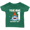 Image of VnSupertramp Baby Brother Sister Shark Doo Doo Doo Personalized Name and Age Birthday Infant T-Shirt Gift - D3