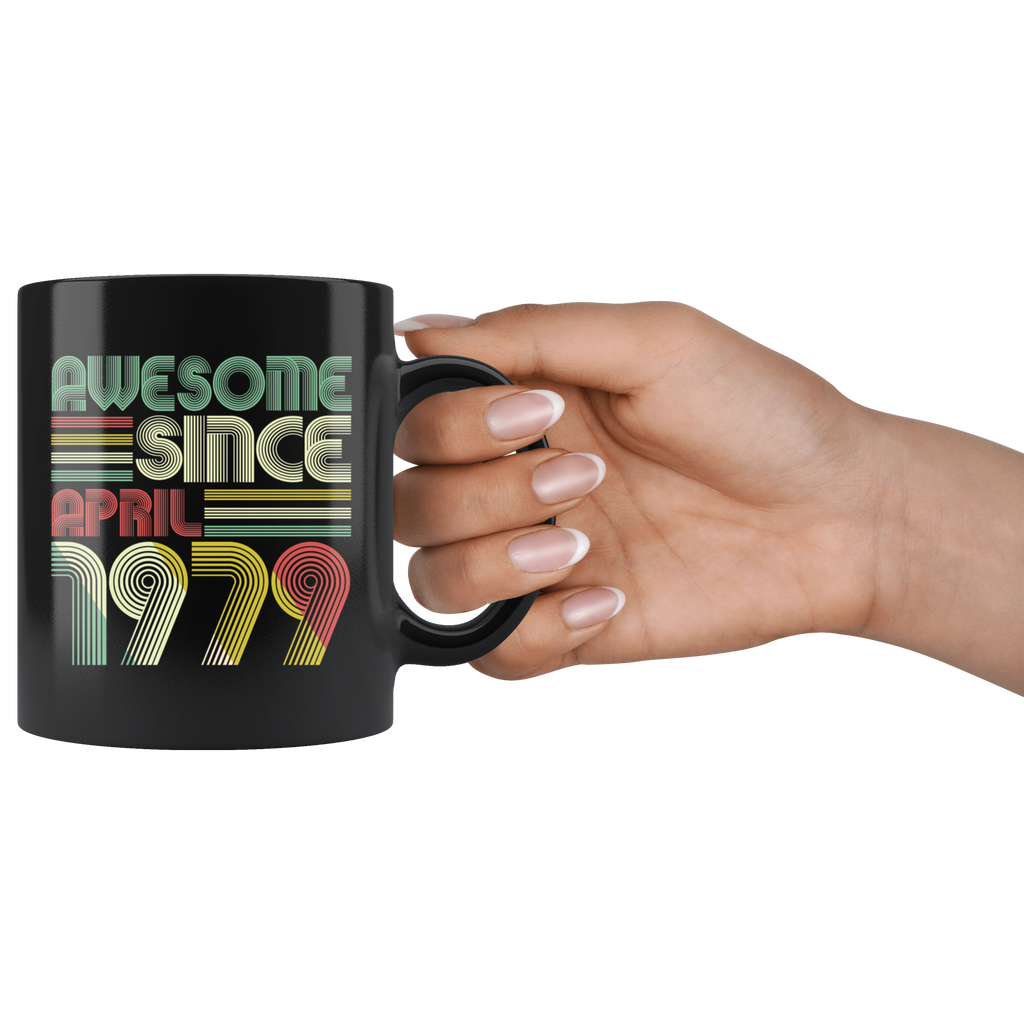 VnSupertramp Vintage April May June July 40th Birthday 1979 Personalized Black Coffee Mug 11oz