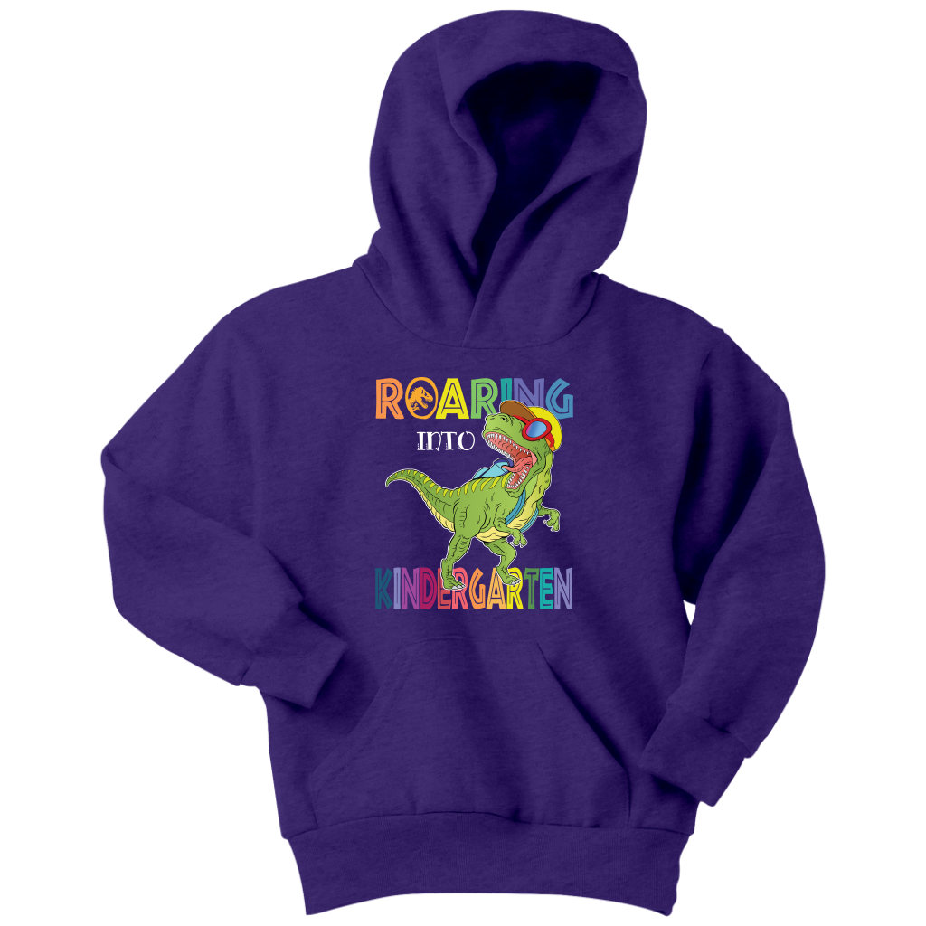 VnSupertramp Roaring Kindergarten Dinosaur T-Rex Youth Hoodie Back to School