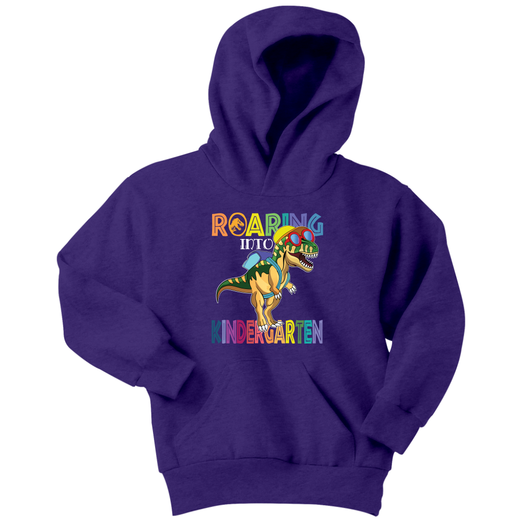 VnSupertramp Roaring Kindergarten Dinosaur T-Rex Youth Hoodie Back to School