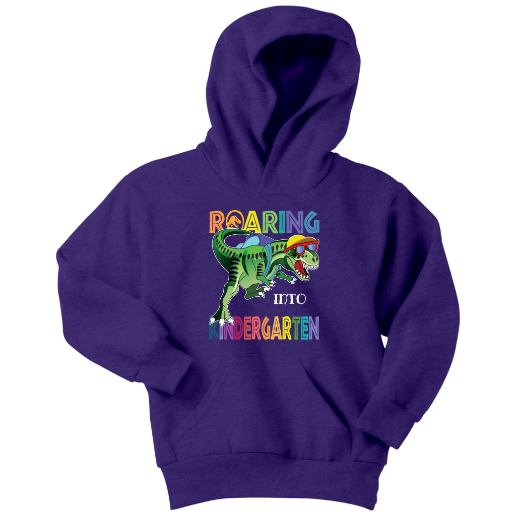 VnSupertramp Roaring Kindergarten Dinosaur T-Rex Youth Hoodie Back to School