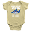 Image of VnSupertramp Baby Brother Sister Shark Personalized Name Onesie Birthday Gift-D7