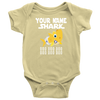 Image of VnSupertramp Baby Brother Sister Shark Personalized Name Onesie Birthday Gift-D4