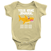 Image of VnSupertramp Baby Brother Sister Shark Personalized Name Onesie Birthday Gift-D3
