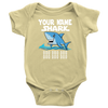 Image of VnSupertramp Baby Brother Sister Shark Personalized Name Onesie Birthday Gift-D5