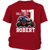 Image of VnSupertramp Personalized Monster Truck Car Birthday Youth T-Shirt Kids Boy Son - D1