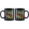 Image of VnSupertramp Vintage April May June July 50th Birthday 1969 Personalized Black Coffee Mug 11oz
