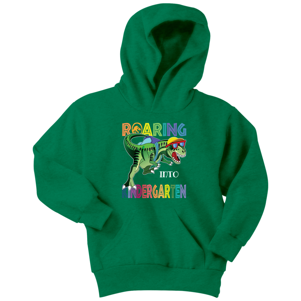 VnSupertramp Roaring Kindergarten Dinosaur T-Rex Youth Hoodie Back to School