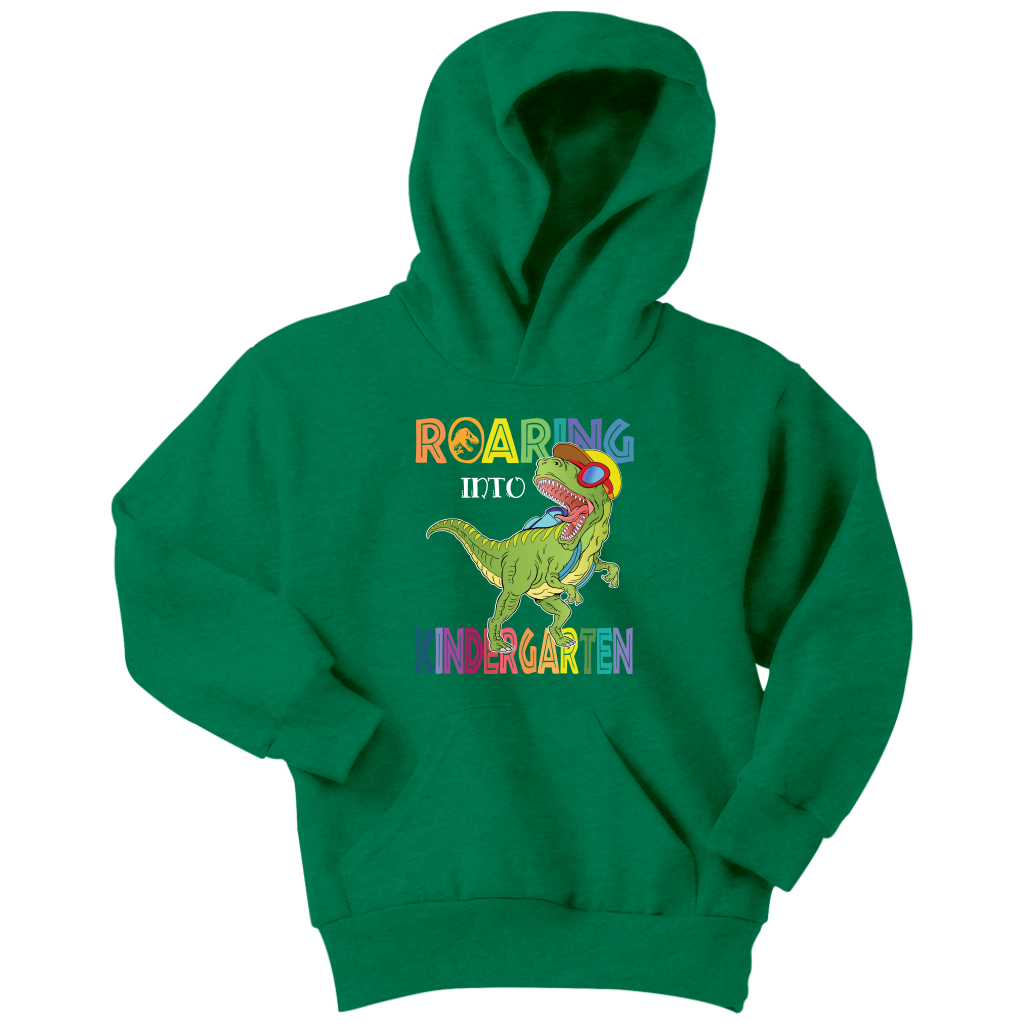 VnSupertramp Roaring Kindergarten Dinosaur T-Rex Youth Hoodie Back to School