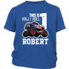 Image of VnSupertramp Personalized Monster Truck Car Birthday Youth T-Shirt Kids Boy Son - D1
