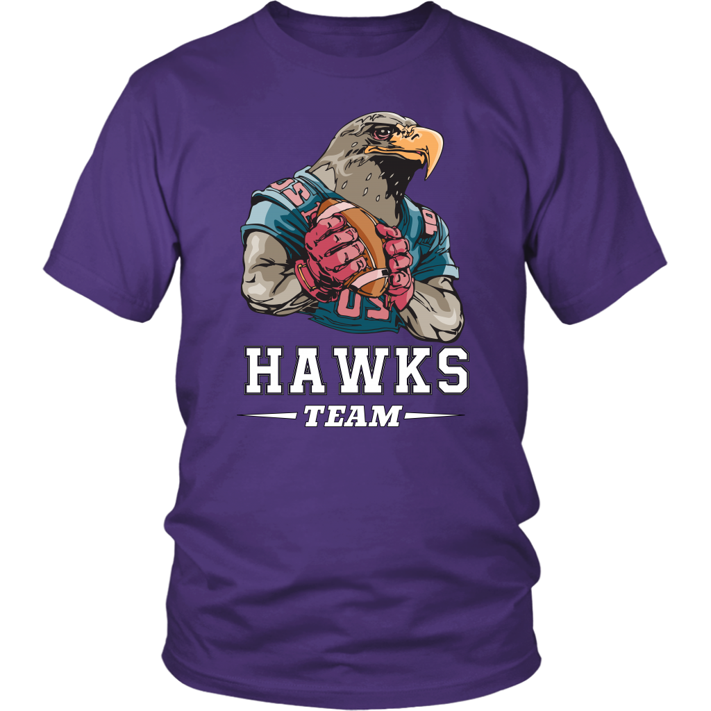 VnSupertramp Personalized Hawks Mascot Team Men Women Football T-Shirt Plus Size XL-4XL - For Seattle Seahawks Fans