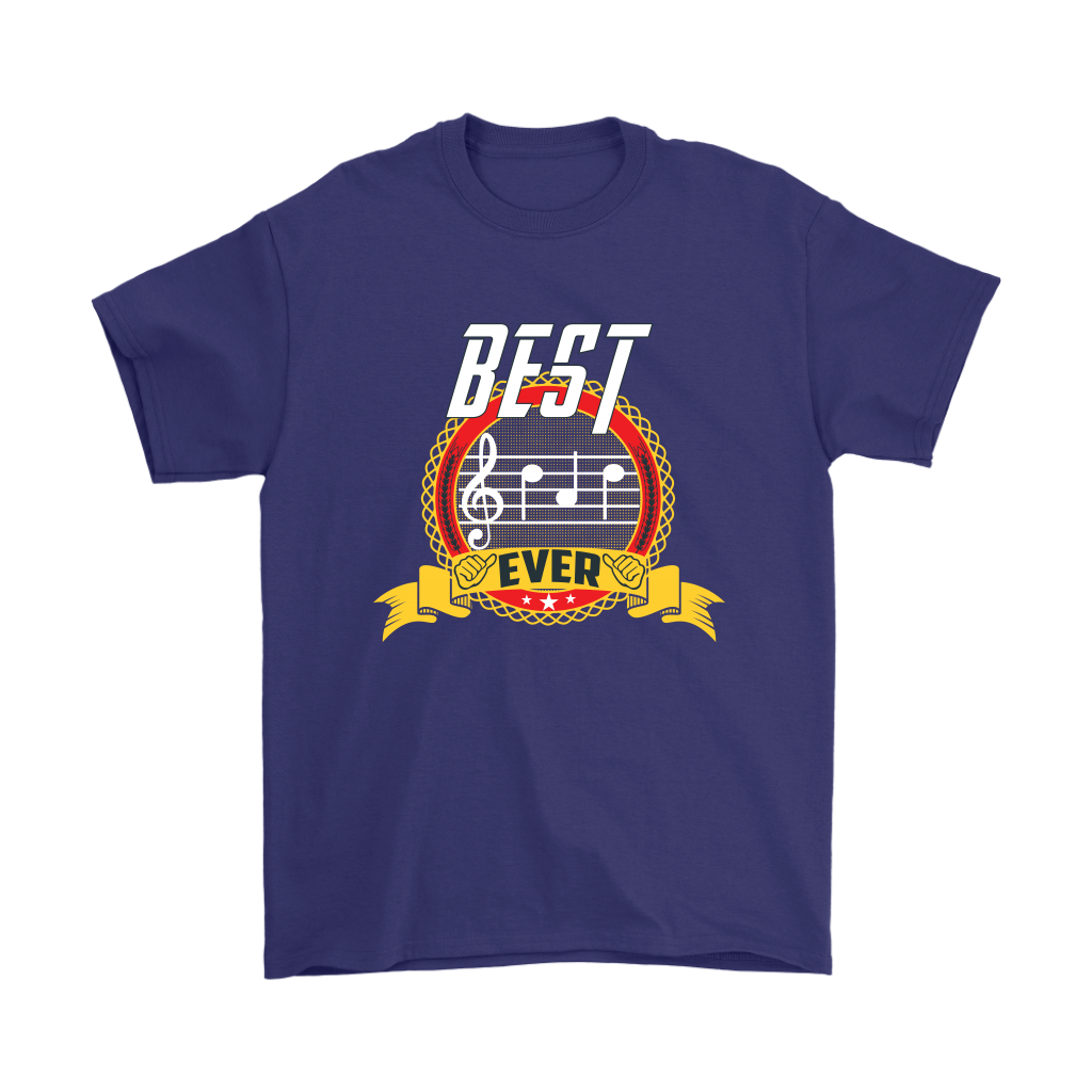 VnSupertramp Best Dad Ever Clef Note Musician Lover Men Shirt Plus Size XL-5XL Father's Day Dad Gift From Wife Kids - D1