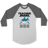 Image of VnSupertramp Teacher Shark Doo Doo Doo Men Women Raglan T-Shirt Back To School Appreciation Gift Tee D3