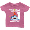 Image of VnSupertramp Baby Brother Sister Shark Doo Doo Doo Personalized Name and Age Birthday Infant T-Shirt Gift - D3