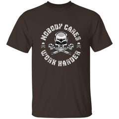 Mechanic Tshirt Vintage Mechanical Engineer Skull Nobody Cares Work Harder Gift T-Shirt for Men Women