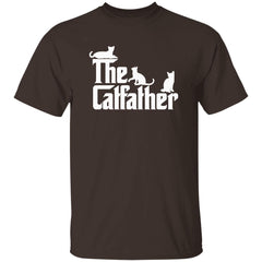 The Catfather Funny Dad Cat Lovers Gift Shirt for Men Women Plus Size XL-6XL | Made in USA | by VnSupertramp Apparel Black
