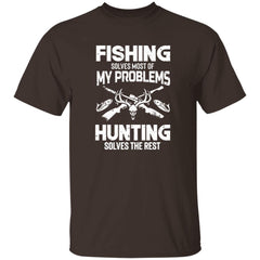 Fishing Tshirt Funny Fishing and Hunting Shirt Hunter Cool T-Shirt for Men Women