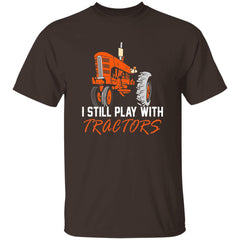 Farmer Tshirt I Still Play with Tractors Funny Vintage Tractor Drivers Farm Life Gift T-Shirt for Men Women