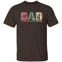 Men's Vintage T Shirts Dad The Lineman The Myth The Legend Father's Day Crew Neck Short Sleeve Gifts