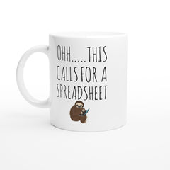 [GLT] Ooh This Calls for a Spreadsheet Coffee Mug, Funny Sloth Mug, Colleague Gifts, Coworker Mug, Gift for Boss