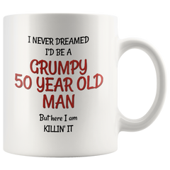 [TL] 50th Birthday Gag Gifts for Men - Funny Mugs for Him - Best Grumpy Old Man Gifts Mug for 50 Year Old Friends Dad Husband Grandpa Coworker By Stikimor