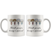 Image of [TL] carrotdnrl Golden Girls Ceramic Coffee Mug - Thank You for Being A Friend - Friendship Gift - Best Friends - Big Mug - Office Gift - Retro Tv - Quotes Mug 11 oz