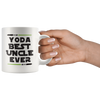 Image of [Teelaunch] Fathers Day Gift for Uncles from Niece Nephew Yoda Best Uncle Ever for Worlds Awesome Uncle Funny Gag Gift Idea Ceramic Coffee Novelty Mug Tea Cup for Christmas or Birthday by Classic Mugs