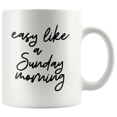 [TL] Trendy Easy Like A Sunday Morning Mug Sunday Coffee Cup Funny Gift Mug birthday gift coffee cup tea cup kitchen props ceramics for friends colleagues love mom dad 11oz