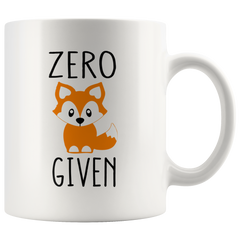 [TL] Zero Fox Given - Funny Mugs For Women, Boss, Friend, Employee, Coworker, or Spouse Oh For Fox Sake Funny Inspirational and Sarcasm Office Mug Sarcastic Cup - 11 oz Coffee Mug Tea Cup - By CBT Mugs