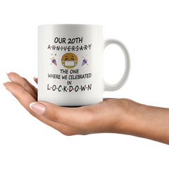 [TL] 20th Quarantine Anniversary 2021 for Couple Parents Men | Lockdown Gift for 20 Years Marriage Party | Married 2001 | 11oz White Coffee Mug D222-20