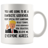 Image of [TL] Andaz Press Baby Birth Announcement Trump 11oz. Coffee Mug Gift, You're Going to Be a Fantastic Godfather, 1-Pack, Funny President Trump Novelty Baby Pregnancy Reveal Cup Gifts Ideas