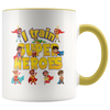 Image of OFFICIAL VnSupertramp I Train Superheroes White Accent Coffee Mug 11oz - Premium Ceramic Cup Multicolor Choices - VnSupertramp Apparel Accessories