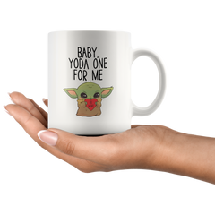 [TL] Relationship Coffee Mug White 11oz  - Baby You Da One For Me - Valentine's Lover Partner Romantic Men Women Boyfriend Girlfriend Funny Galentine's Cute