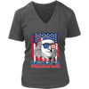 Image of VnSupertramp 4th Of July Benjamin Franklin Graphic Funny Women V-Neck T-Shirt Plus Size XL-4XL Merica Patriotic Gift - D1