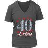 Image of VnSupertramp Forty Licious 40th Birthday Sexy Clips Women V-Neck Shirt Plus Size XL-4XL Mother's Day Mom Gift 1979