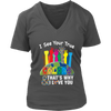 Image of VnSupertramp I See Your True Colors That’s Why I Love You Women V-Neck T-Shirt XL-4XL Autism Awareness Tee