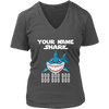 Image of Official VnSupertramp Personalized Grandma Shark Women V-Neck Shirt Plus Size