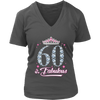 Image of VnSupertramp Sixty And Fabulous V-Neck Shirt Plus Size XL-4XL 60th Birthday Gift