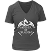 Image of VnSupertramp Mother of Dragons Women V-Neck T-Shirt Plus Size XL-4XL For Mother's Day Gift Dragon Fans Mom - D1