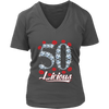 Image of VnSupertramp Fifty Licious 50th Birthday Sexy Clips Women V-Neck Shirt Plus Size XL-4XL Mother's Day Mom Gift 1969