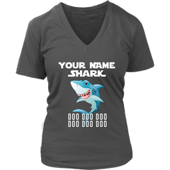 Official VnSupertramp Personalized Grandma Shark Women V-Neck Shirt Plus Size