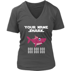 Official VnSupertramp Personalized Grandma Shark Women V-Neck Shirt Plus Size